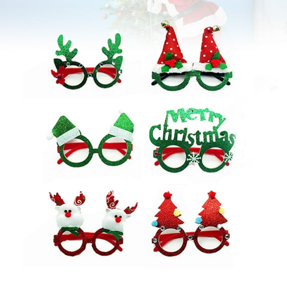 Masteelf  6 Pcs Funny Glasses Eyeglasses for Christmas Decorations Gifts Adults Men Man