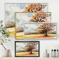 thumbnail image 4 of Designart 'Lone Oak Tree In The Fields With Autum Leaves' Traditional Framed Canvas Wall Art Print, 4 of 5