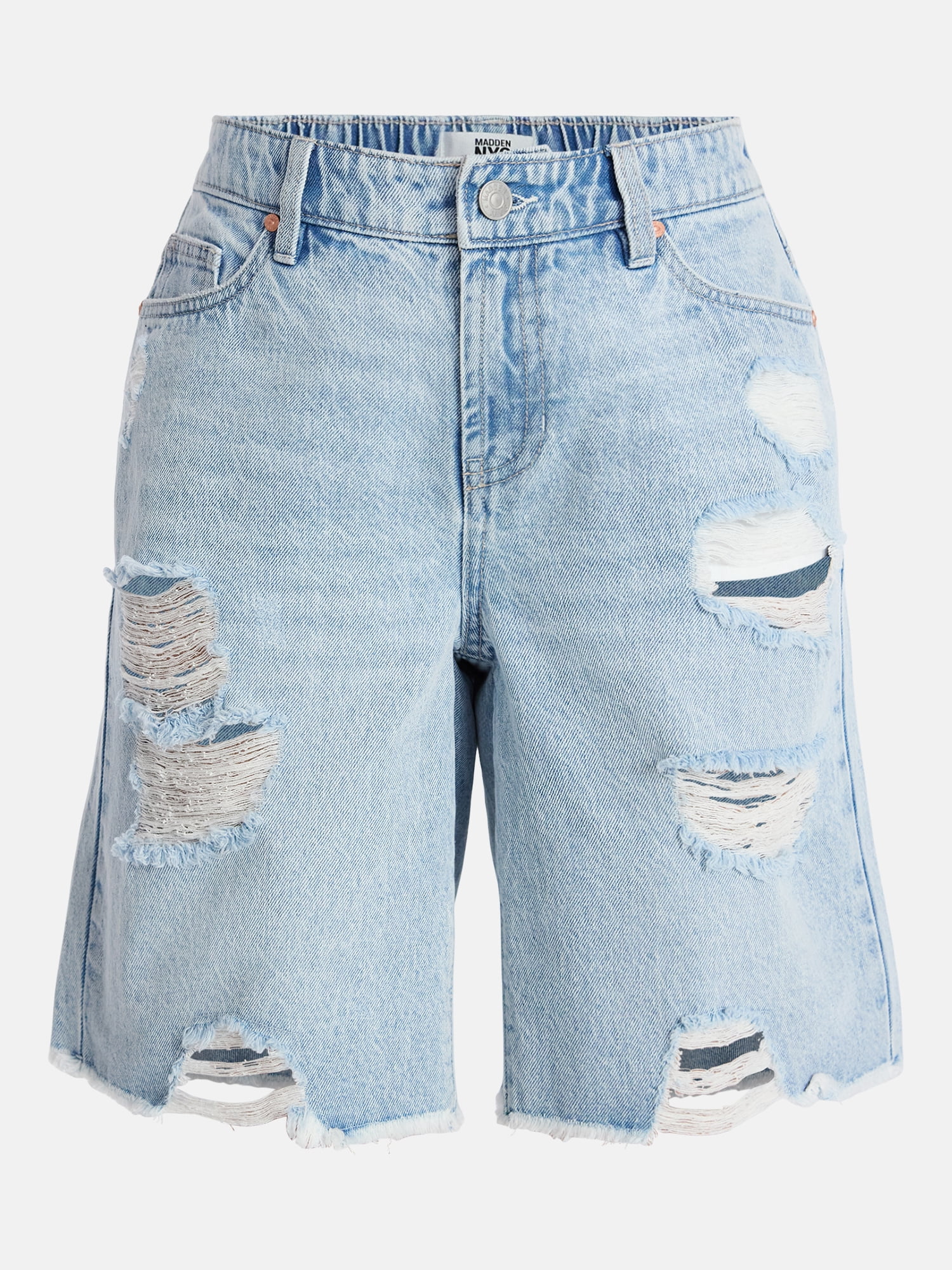 Madden NYC Women’s Distressed Cotton Jorts, Sizes XXS-XXL