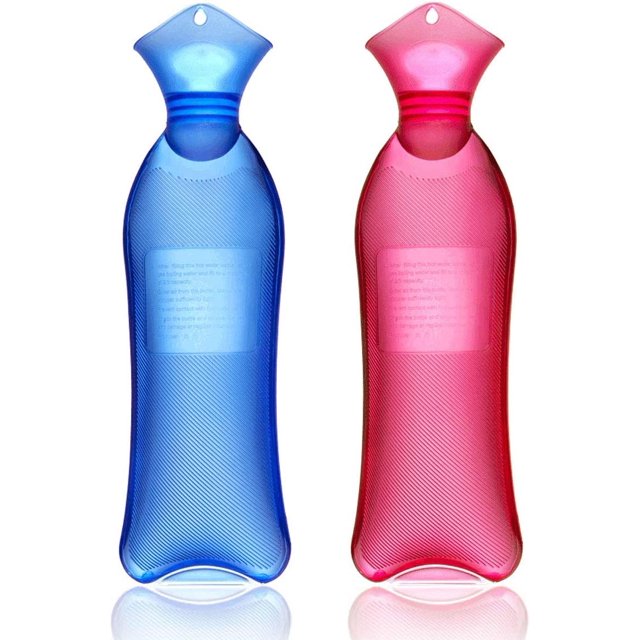 Juego de 2 termos con tapa, botella de agua caliente pequeña con tapa blanda JM