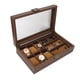 thumbnail image 3 of Caja de reloj de madera a prueba de polvo, impermeable, Retro, grano de madera, organizador de almacenamiento, caja de exhibición de múltiples gafas de reloj, 3 of 5
