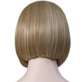 thumbnail image 3 of Onedor 11" Short Straight Middle Part Synthetic Heat Resistant Bob Wigs, Full Head Hair Wigs for Women, Girls (R1488H - Highlighted Blonde), 3 of 5