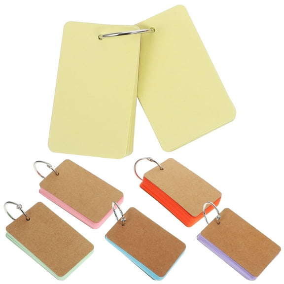 HEMOTON  6 Books Flashcards for Studying School Index Blank Learning Cue Office