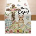 thumbnail image 1 of Easter Table Runner Polyester Double Layer Printed With And Flower Baskets Ambient Decoration Kitchen Dining Table Cloth, 1 of 3