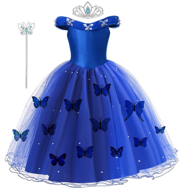 Disfraz de princesa cenicienta de Disney para niñas, vestido de tutú de tul, ropa de fiesta de Halloween y cumpleaños, 2-10T Fivean unisex