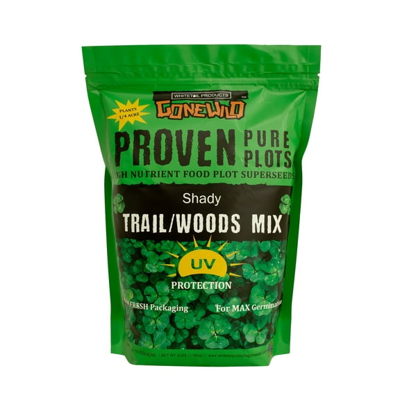 Whitetail Products Gone Wild, Shady Trail/Woods Food Plot Seeds, 3lb Bag, G9715