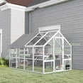 thumbnail image 3 of PawHut Catio Outdoor Cat Enclosure with Weatherproof Canopy, Bridges, White, 3 of 10