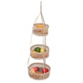 thumbnail image 3 of Cesta colgante de frutas Ticfox de ratán 3 niveles multifuncional plegable, 3 of 14