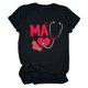 thumbnail image 5 of Camisetas con estampado de letras y cuello redondo de verano para mujer, blusas femeninas cómodas y elegantes, Tops OAVQHLG3B Store  lin121212, 5 of 5
