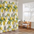 thumbnail image 4 of Summer Yellow Lemons Shower Curtain, Fruits Pink Flower Green Leaf Waterproof Shower Curtain Set with 12 Hooks Lightweight Bath Curtains Fabric Bathroom Decor 48x72 Inches, 4 of 9