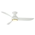 thumbnail image 4 of Corona 52" Soft Brass/Matte White Dimmable LED Smart Flush Mount Ceiling Fan with Remote Control, 4 of 5