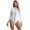 White, variant on TiaoBug Women Shiny Wet Look Leather Bodysuit Long Sleeve Zipper Front Skinny Catsuits for Club Party Black XL