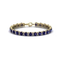 thumbnail image 2 of Oval 7x5 Blue Sapphire Women Tennis Bracelet in Silver Gold Handmade Wife Anniversary For mother man, 2 of 5