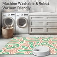 thumbnail image 5 of ODIKA 3'x5' Machine Washable Non-Slip Area Rug, Fun filled Roadway Network Featuring Classic Car Journey Motifs High Traffic Rug, Red, 696170, 5 of 5