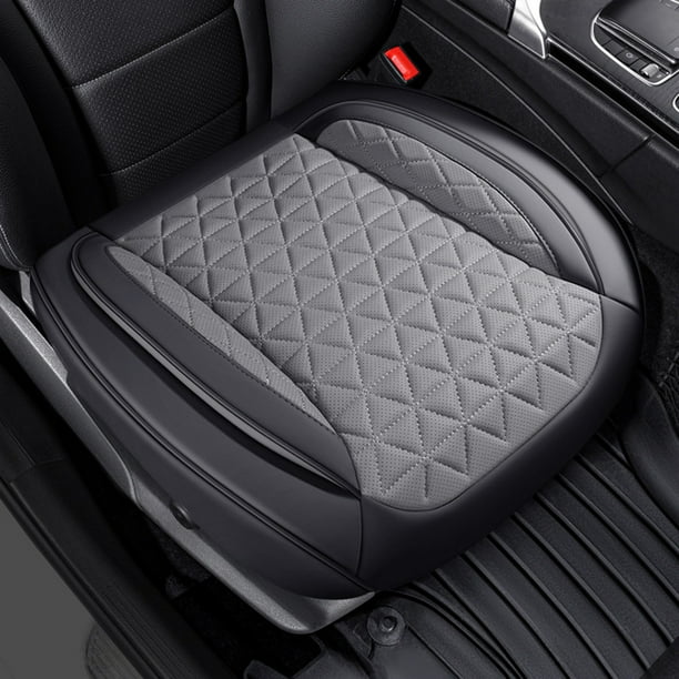 Cojín para asiento de coche, funda de cojín para asiento de coche, cojín de terciopelo de cuero transpirable, paquete de medio