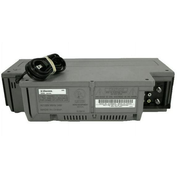 Emerson EWV404 Mono VHS VCR VHS Player With Remote, A/V Cables & Hdmi Adapter
