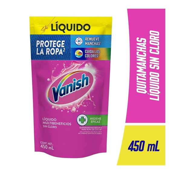 Quitamanchas Vanish líquido para ropa de color 450 ml