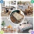 thumbnail image 6 of Brown Dog Paw Footprint Bone Rectangle Tablecloth 60"x120",Waterproof Polyester Rectangle Table Cloth, Wipeable Spillproof Polyester Tablecloth for Dining, Camping, Indoor and Outdoor, 6 of 6