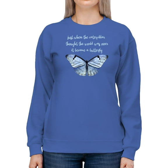 Beautiful Butterfly Sweatshirt Women -Smartprints Designs, Female Medium