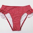 thumbnail image 4 of xiaxaixu Maillots de Bain à Carreaux Femmes Doux à Volants Taille Basse, 4 of 5