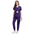 thumbnail image 5 of Niaahinn Women's Scrubs Set - V-Neck Top & Drawstring Jogger Scrub Pant for Nursing Uniforms, 9 colors, 5 of 8