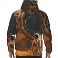 thumbnail image 7 of Naloa Astronaut Exploring Mars Men's Casual Hooded Collar Drawstring Hoodies Pullover Sweatshirts Casual Long Sleeve Shirts-4X-Large, 7 of 7