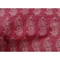thumbnail image 4 of oneOone Cotton Cambric Carmine Red Fabric Geometric|Paisley & Floral Block Diy Clothing Quilting Fabric Print Fabric By Yard 56 Inch Wide, 4 of 4