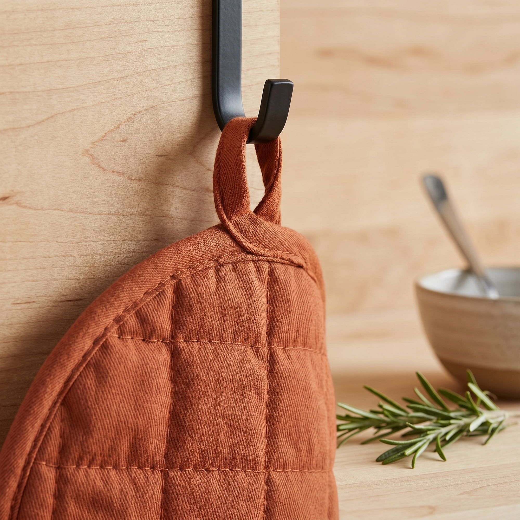 Unique Bargains 2 Pcs Pot Holders Heat Resistant Trivets Non Slip Hot Pads for Kitchen Orange red 7.1"x7.1"