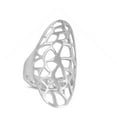 thumbnail image 4 of Wide Filigree Cutout Abstract Cocktail Ring .925 Sterling Silver Band Jewelry Female Male Size 5, 4 of 4