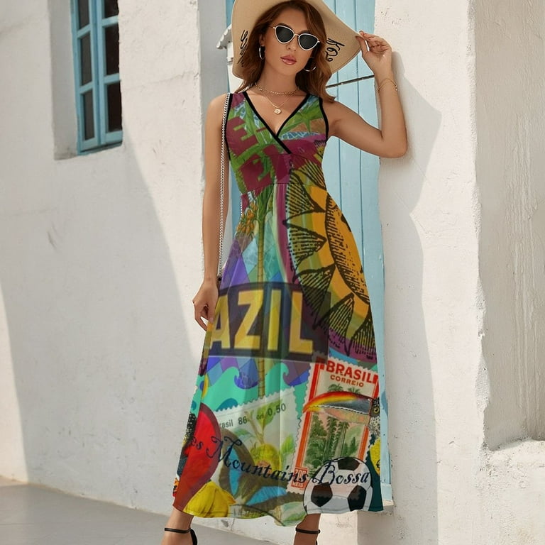 bed sheet maxi dress Gauze Maxi Dress