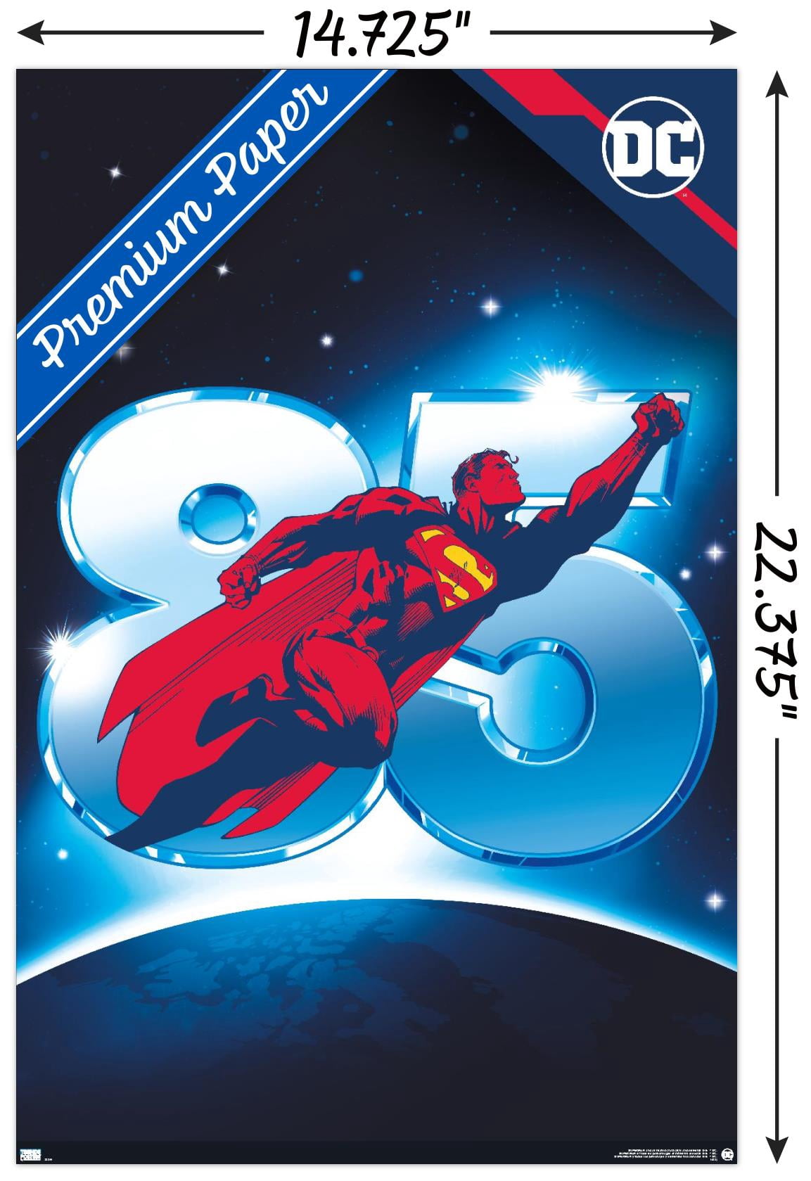 DC Comics Superman 85th Wall Poster, 14.725" x 22.375"