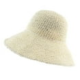 thumbnail image 2 of Shenmeida Ladies Summer Sun Hats Women Panama Straw Beach Hats Foldable Wide Brim Floppy, 2 of 3
