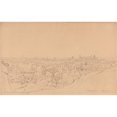 thumbnail image 2 of James Ward 24x17 Black Ornate Framed Double Matted Museum Art Print Titled: Study for the View of Cambridge from Castle Hill, 2 of 5