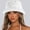White, variant on NMMUED Winter Faux Fur Fuzzy Bucket Hat Fluffy Warm Fisherman Cap for Women Beige One Size