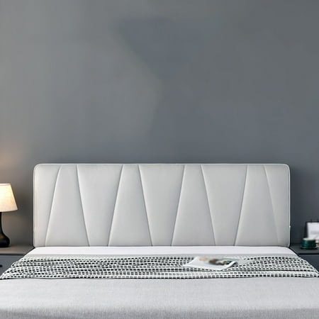 

Elastic All-inclusive Headboard Cover With Pocket Waterproof Anti-collision Thicken Bed Headboard Cover For King Queen Size-beige-220cm
