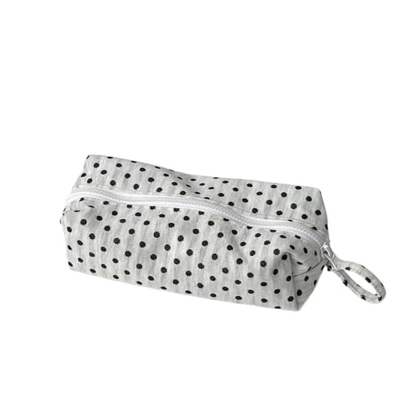 Polka Dot Design Pencil Case Large-capacity Soft Touch Stationery Pouch Stationery Storage Bag