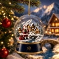 thumbnail image 2 of Christmas Snow Globe Ornament Church Scene Hanging Tree Pendant Decor, 2 of 6
