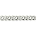 thumbnail image 2 of 925 Sterling Silver High Polished 11mm Solid Plain Curb Link Chain w/ Lobster Clasp - 28", 2 of 5