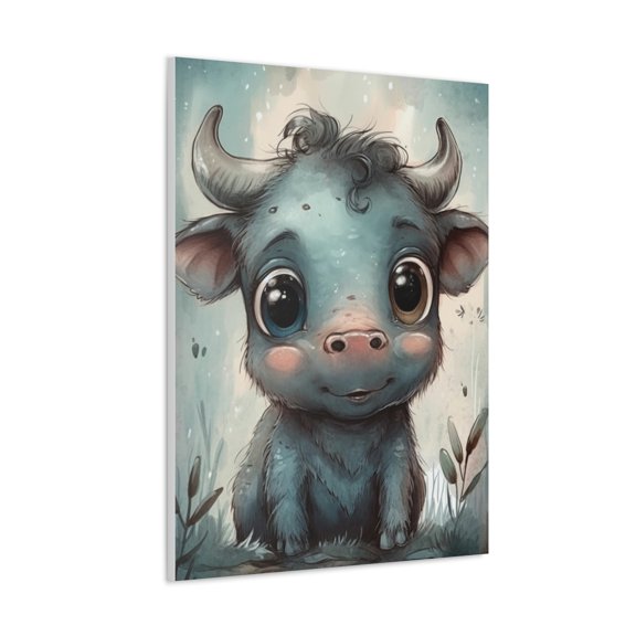 Watercolor Buffalo Painting 3- Nursery Collection - Bedtime Stories