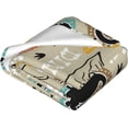 thumbnail image 4 of Yibo Dinosaur Theme Blanket Flannel Soft and Comfortable Anti-static Bed Sofa Blanket, 4 of 9