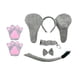 thumbnail image 3 of Kids Hairband Set de Orejas Disfraz Elefante para Niños con Diadema Nariz Cola Pajarita Tela Cómoda Reutilizable Adecuado para Fiestas Temáticas 5 piezas, 3 of 10