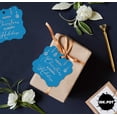 thumbnail image 6 of Inkdotpot Real Rose Gold Foil Merry Christmas & Happy Text Tags Favor Bracket Shape Hang Pack Of 100 Paper Tags, 6 of 7