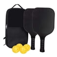 thumbnail image 1 of Juego de pickleball de 2 Raquetas Cola con agarre antideslizante y pelotas de pickleball, 1 of 7