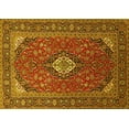 thumbnail image 1 of Ahgly Company Machine Washable Indoor Rectangle Medallion Yellow Traditional Area Rugs, 8' x 12', 1 of 4