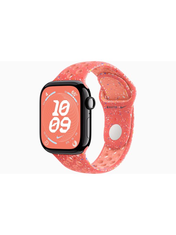 Restored Apple Watch Series 10 (GPS, 42mm) Jet Black Aluminum Case with Pure Platinum Nike Sport Band