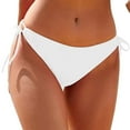 thumbnail image 4 of New & Trending NMMUED Bikini Bottoms for Women, String Bikini Underwear for Women, Bathing Suit Bottoms for Women, Women Beach Fashion, Full Coverage Bikini Bottom, White L, 4 of 5