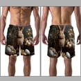 thumbnail image 3 of luoweisi Men's Beach Shorts Quick Dry Swim Trunks with Mesh Lining Easter Rabbit XL, 3 of 5