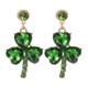 thumbnail image 1 of KAKOWELY 1 par de pendientes del Día de San Patricio para mujer, con forma de trébol verde, hojas de corazón y diamantes de imitación, joyería irlandesa para las fiestas., 1 of 5
