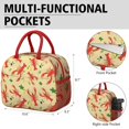 thumbnail image 6 of Lunch Bag Lunch Box for Women Reusable Insulated Lunch Bags,Water-Resistant Animal Red Lobster Cool Cooler Lunch Tote Bag, Large Capacity for Work Travel Picnic, 6 of 6