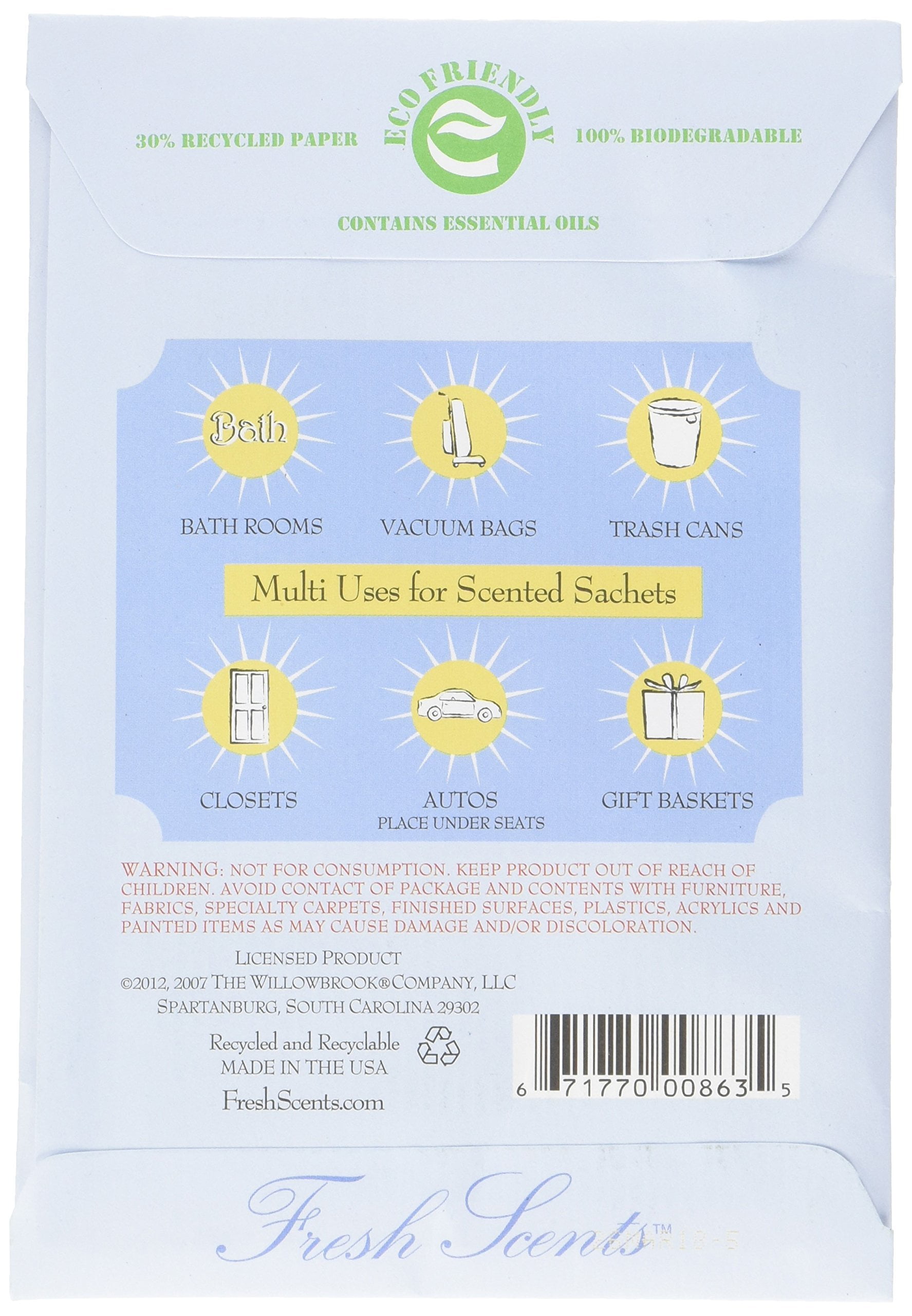 White Cotton WILLOWBROOK Fresh Scents Scented Sachets White Cotton WILLOWBROOK Fresh Scents Scented Sachets